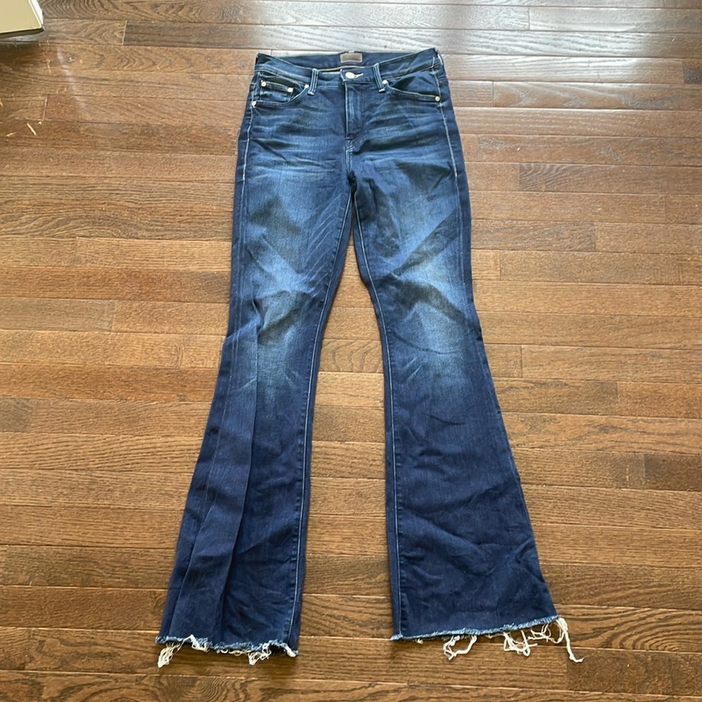 Mother Denim Jeans Weekender Fray Tongue And Chic Women’s Jeans Size 25 Raw Hem